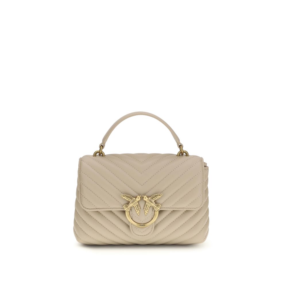 PINKO Beige Calf Leather Bos Taurus Handbag | Regal Royce