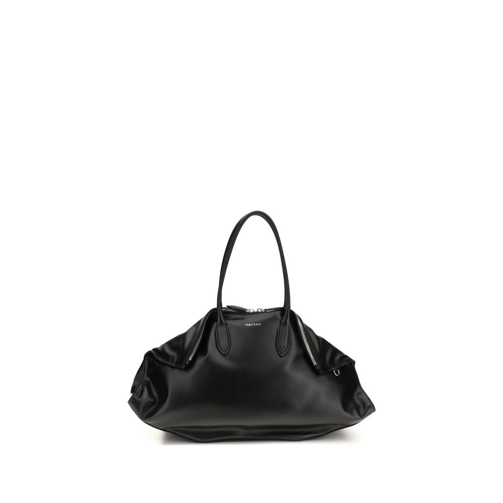 Alexander McQueen Black Calf Leather Bos Taurus Shoulder Bag | Regal Royce