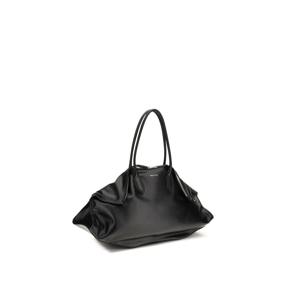Alexander McQueen Black Calf Leather Bos Taurus Shoulder Bag | Regal Royce