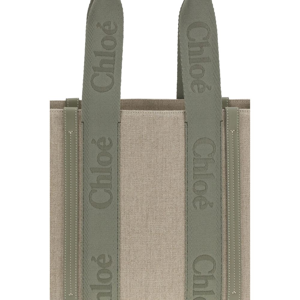 Chloé Beige Linen Shoulder Bag | Regal Royce