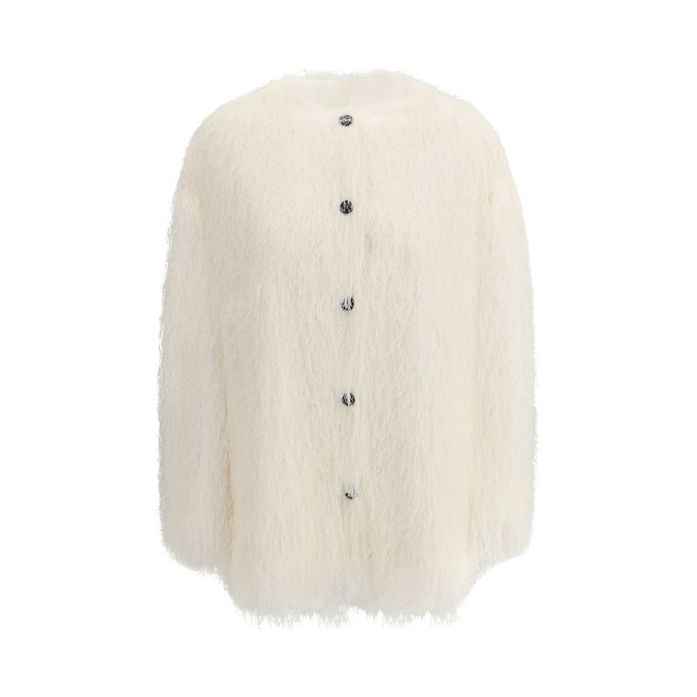 Loulou De Saison White Polyester Coat | Regal Royce