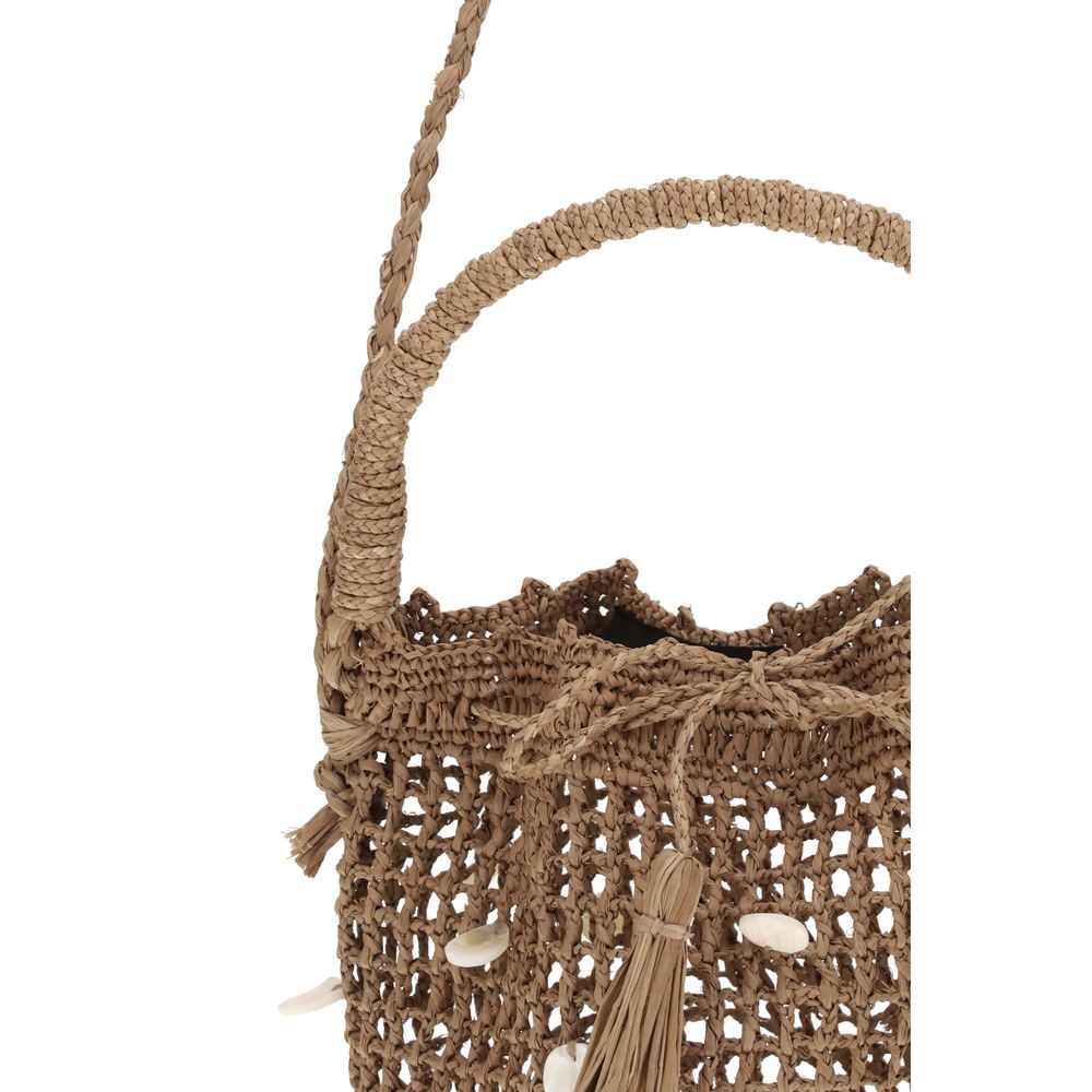 Alanui Brown Raffia Backet Bag | Regal Royce