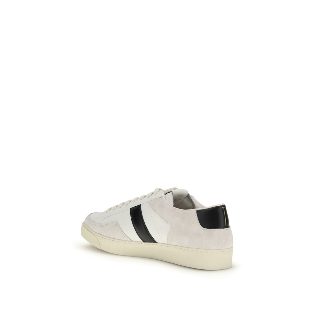 Tom Ford White Calf Leather Bos Taurus Sneakers | Regal Royce
