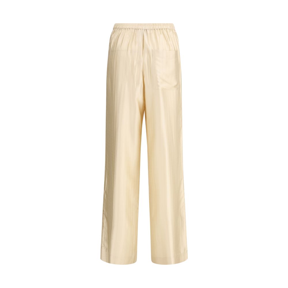 Loulou De Saison Beige Viscose Casual Pants | Regal Royce