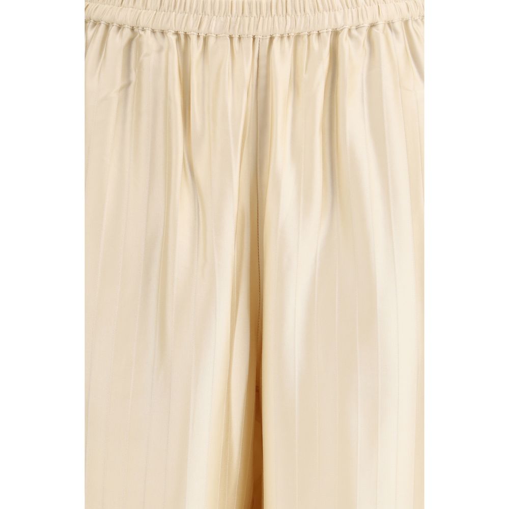 Loulou De Saison Beige Viscose Casual Pants | Regal Royce
