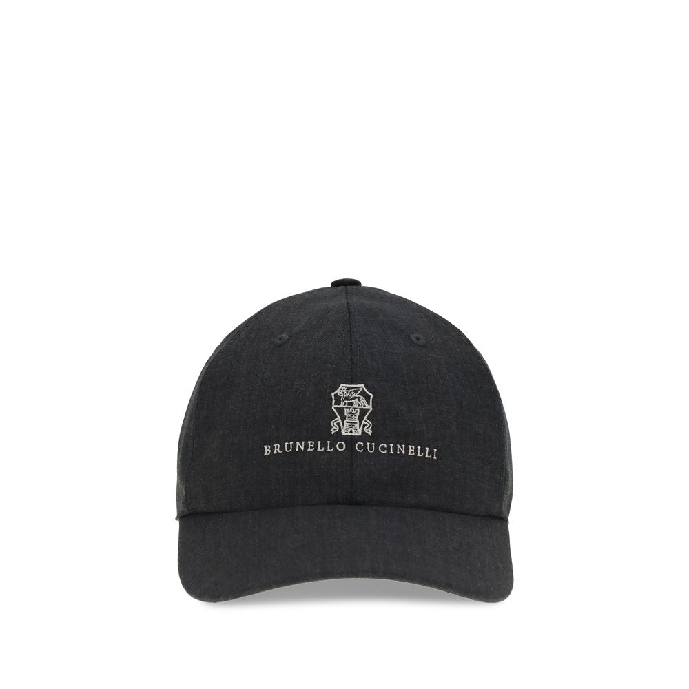 Brunello Cucinelli Gray Cotton Cap (Baseball Hat) | Regal Royce