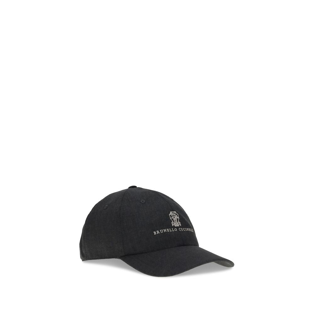 Brunello Cucinelli Gray Cotton Cap (Baseball Hat) | Regal Royce