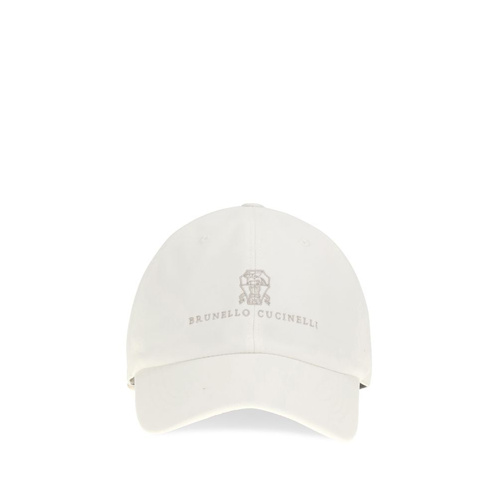 Brunello Cucinelli White Cotton Cap (Baseball Hat) | Regal Royce