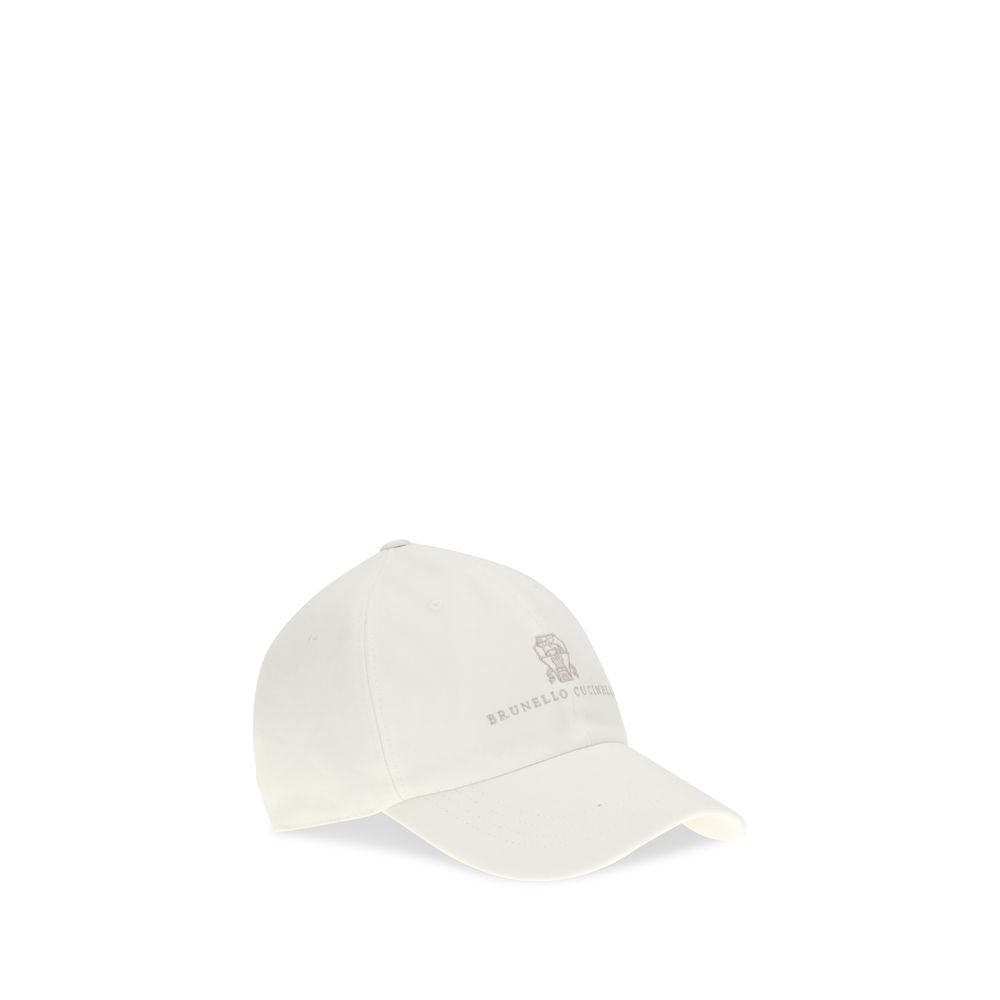 Brunello Cucinelli White Cotton Cap (Baseball Hat) | Regal Royce