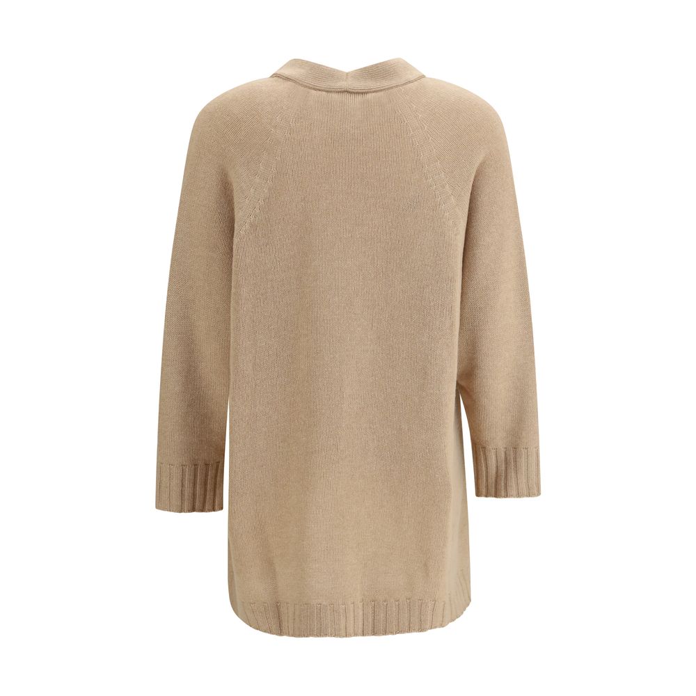 Fabiana Filippi Beige Fleece Wool Cardigan | Regal Royce