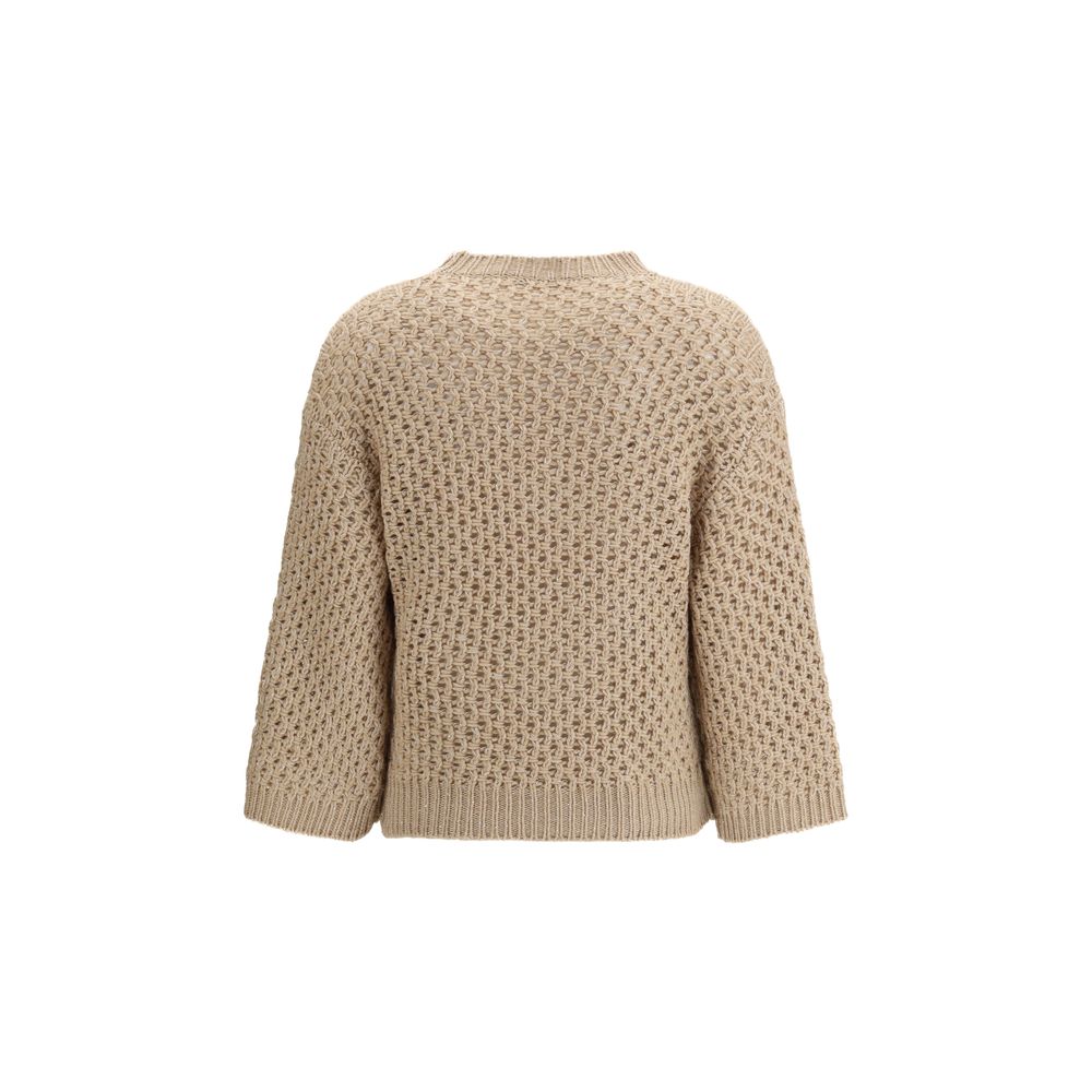 Fabiana Filippi Beige Fleece Wool Sweatshirt | Regal Royce