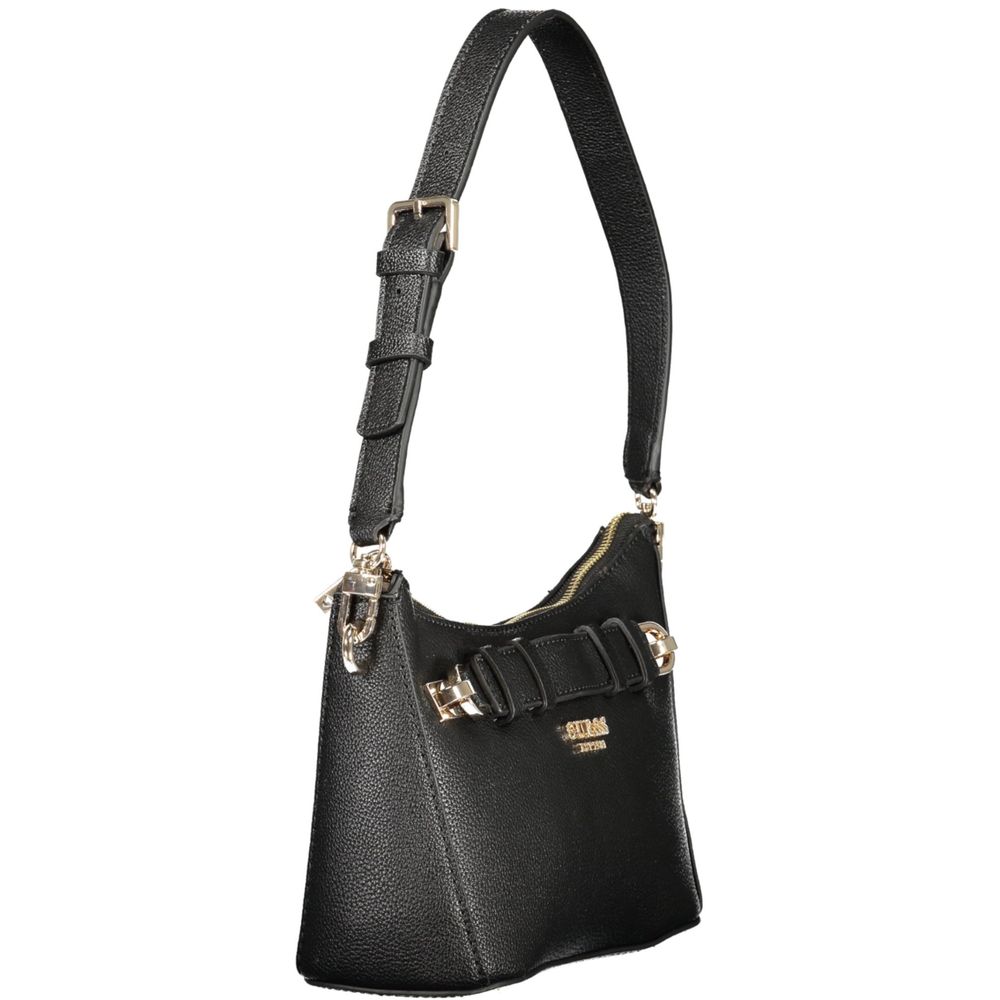 Guess Jeans Black Polyurethane Women Handbag | Regal Royce