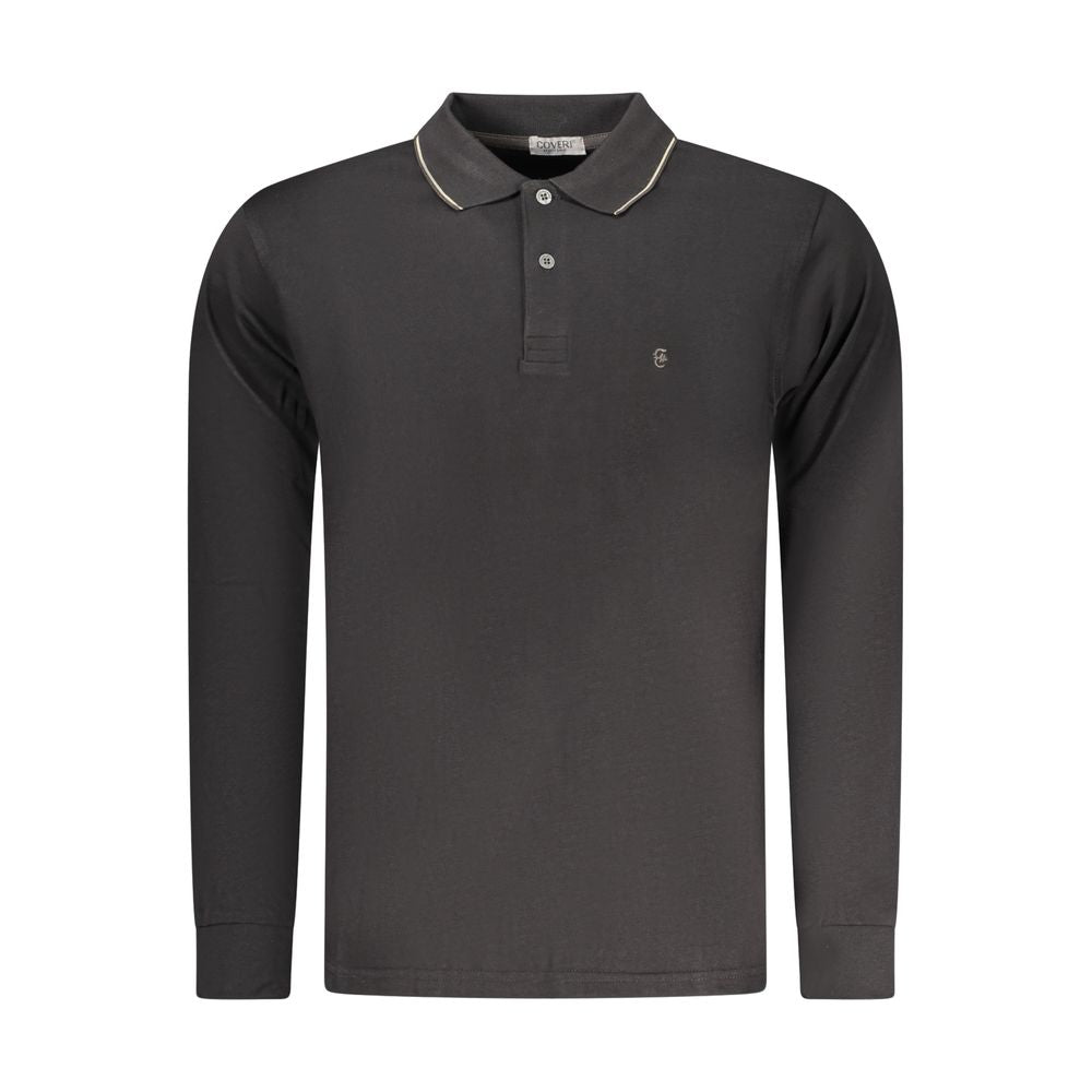 Coveri Moving Black Cotton Mens Polo Shirt | Regal Royce