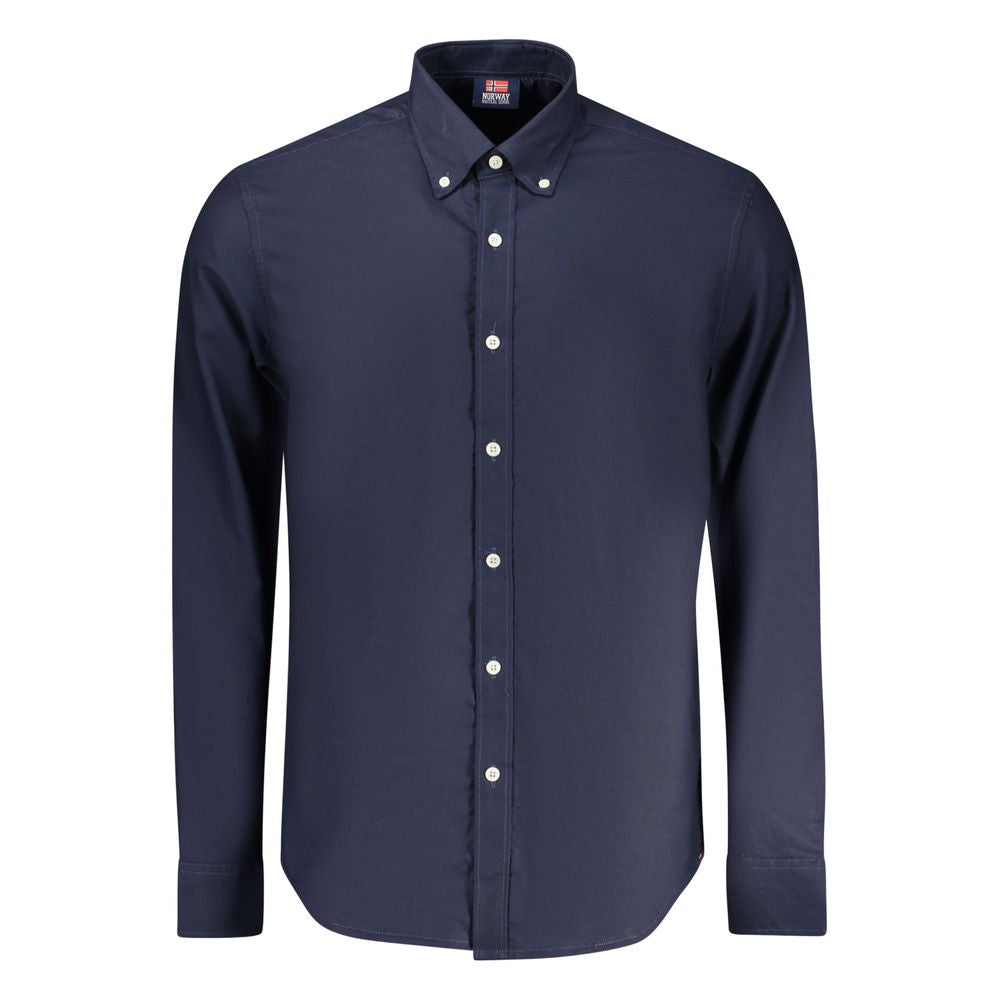 Norway 1963 Blu Cotton Male Shirt | Regal Royce