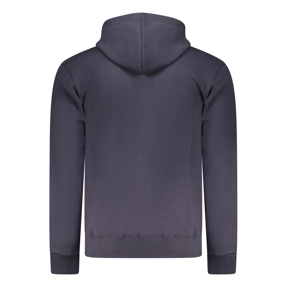 Coveri Moving Blue Cotton Men's Hooded Sweatshirt | Regal Royce