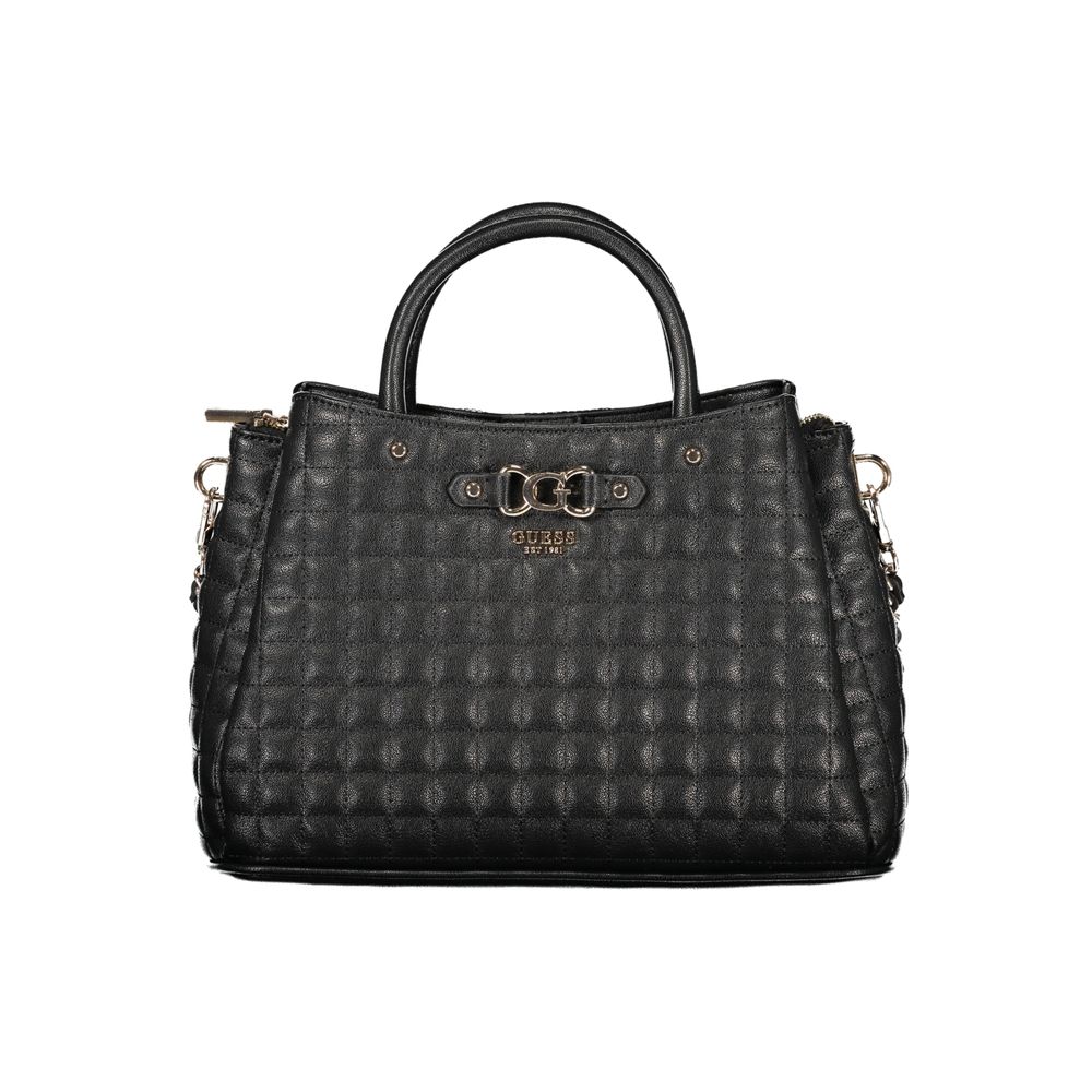 Guess Jeans Black Polyurethane Women Handbag | Regal Royce