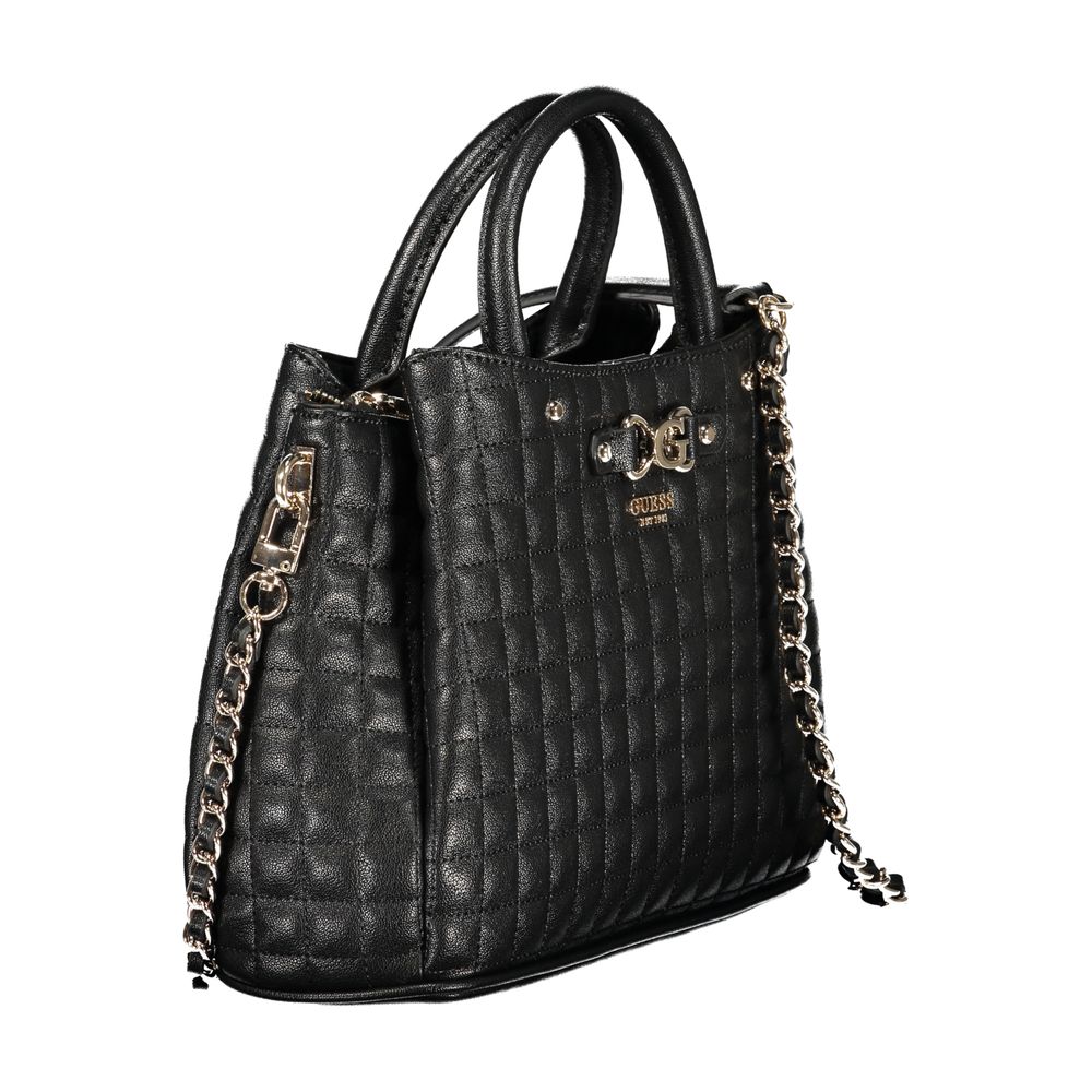 Guess Jeans Black Polyurethane Women Handbag | Regal Royce