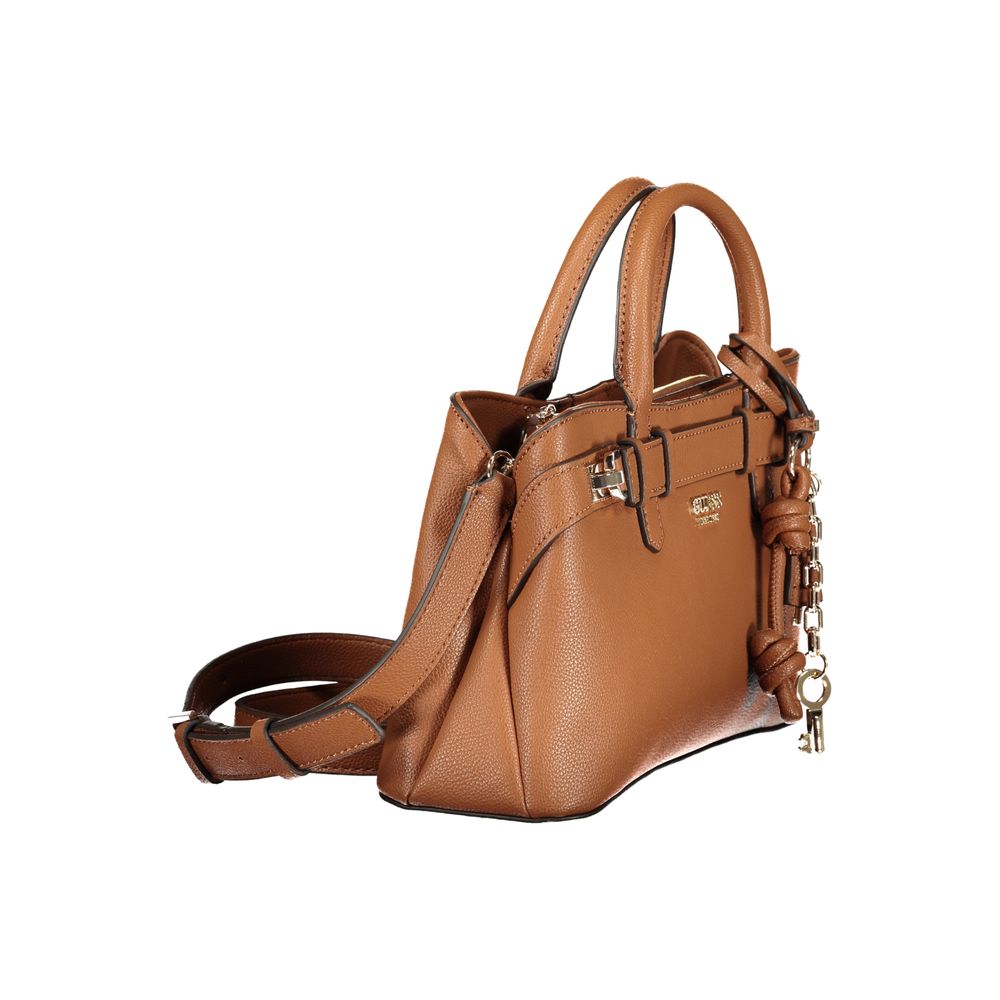 Guess Jeans Marrone Polyurethane Women Handbag | Regal Royce