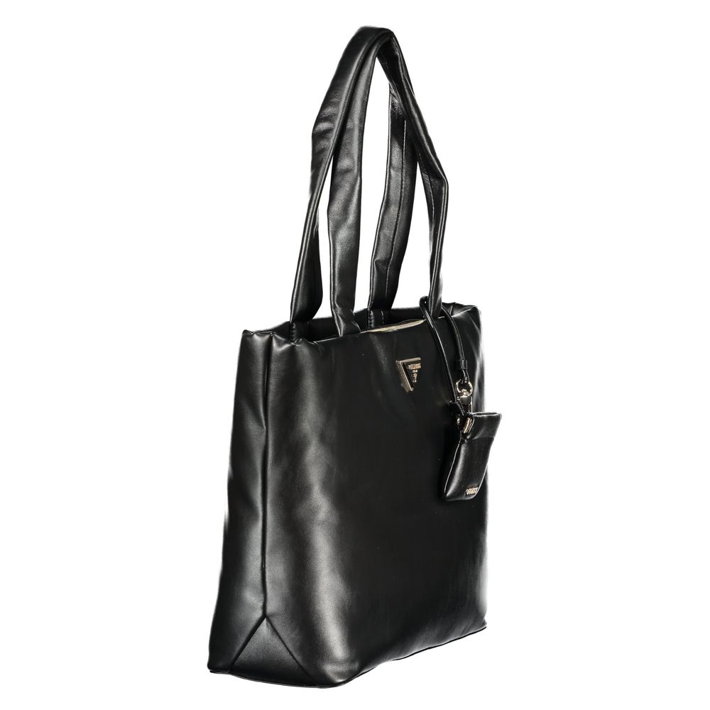 Guess Jeans Black Polyurethane Women's Handbag | Regal Royce