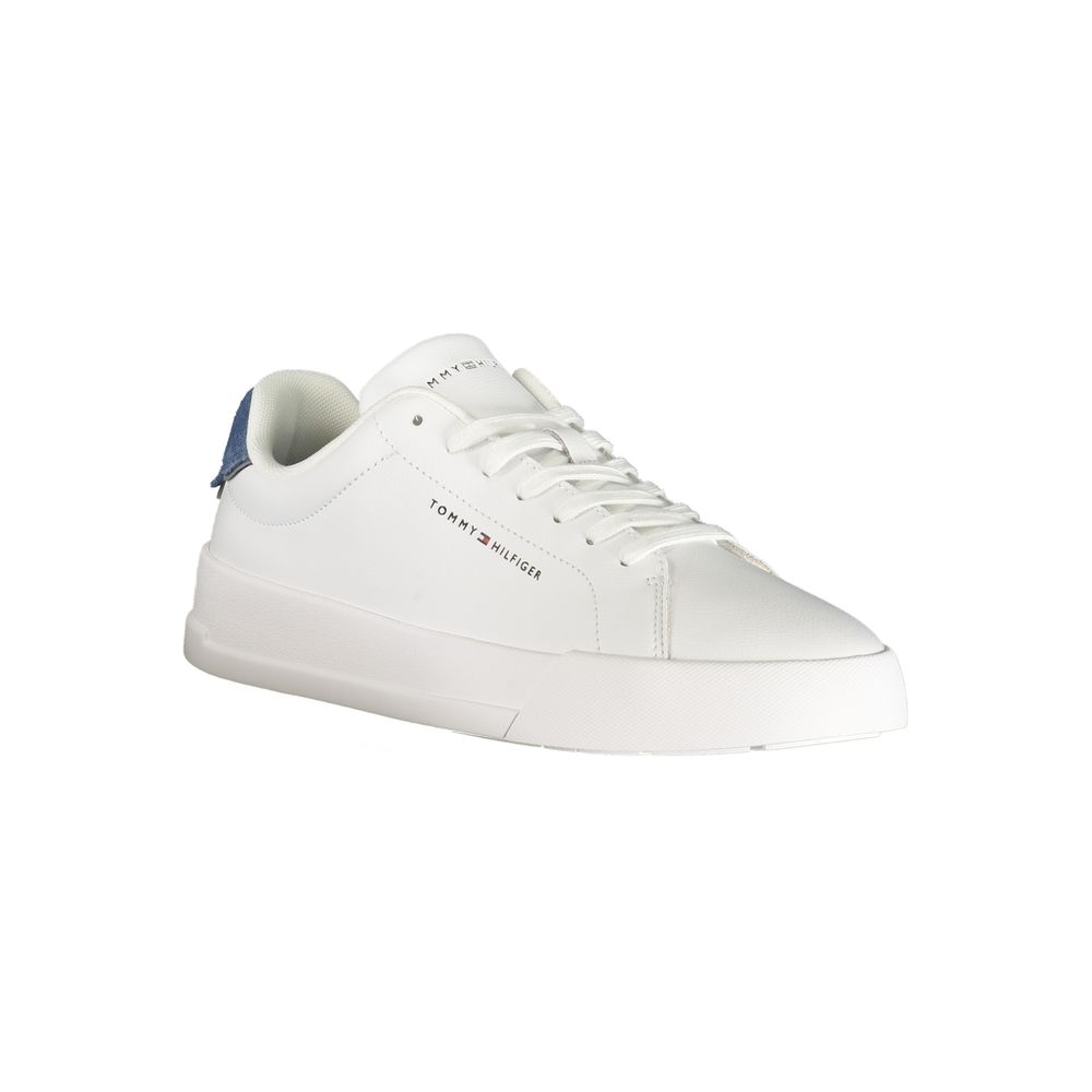 Tommy Hilfiger White Polyurethane Men's Sneaker | Regal Royce