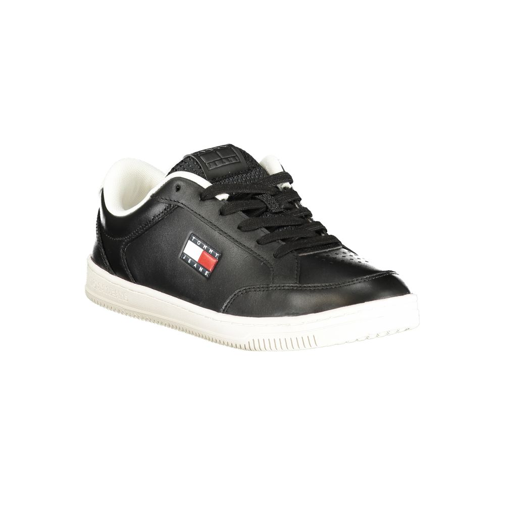 Tommy Hilfiger Black Polyurethane Men Sneaker | Regal Royce