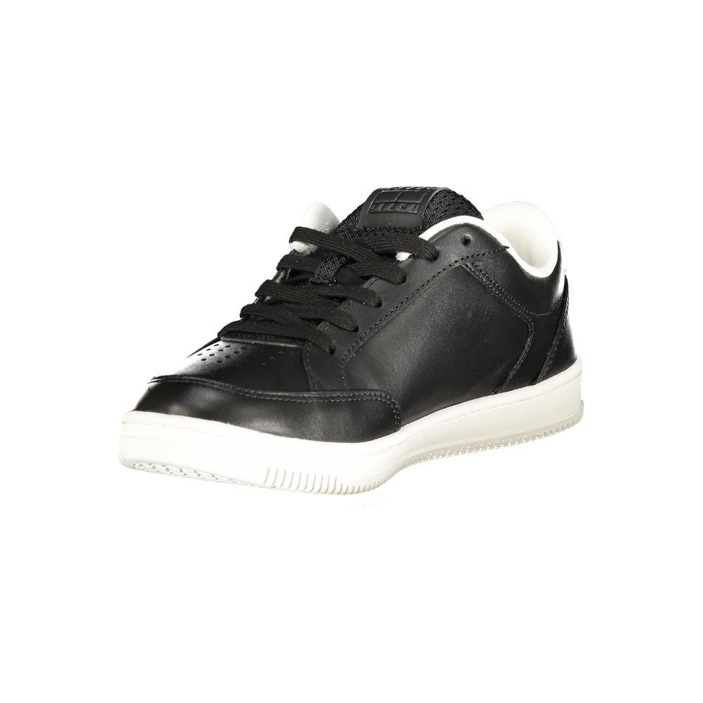 Tommy Hilfiger Black Polyurethane Men Sneaker | Regal Royce