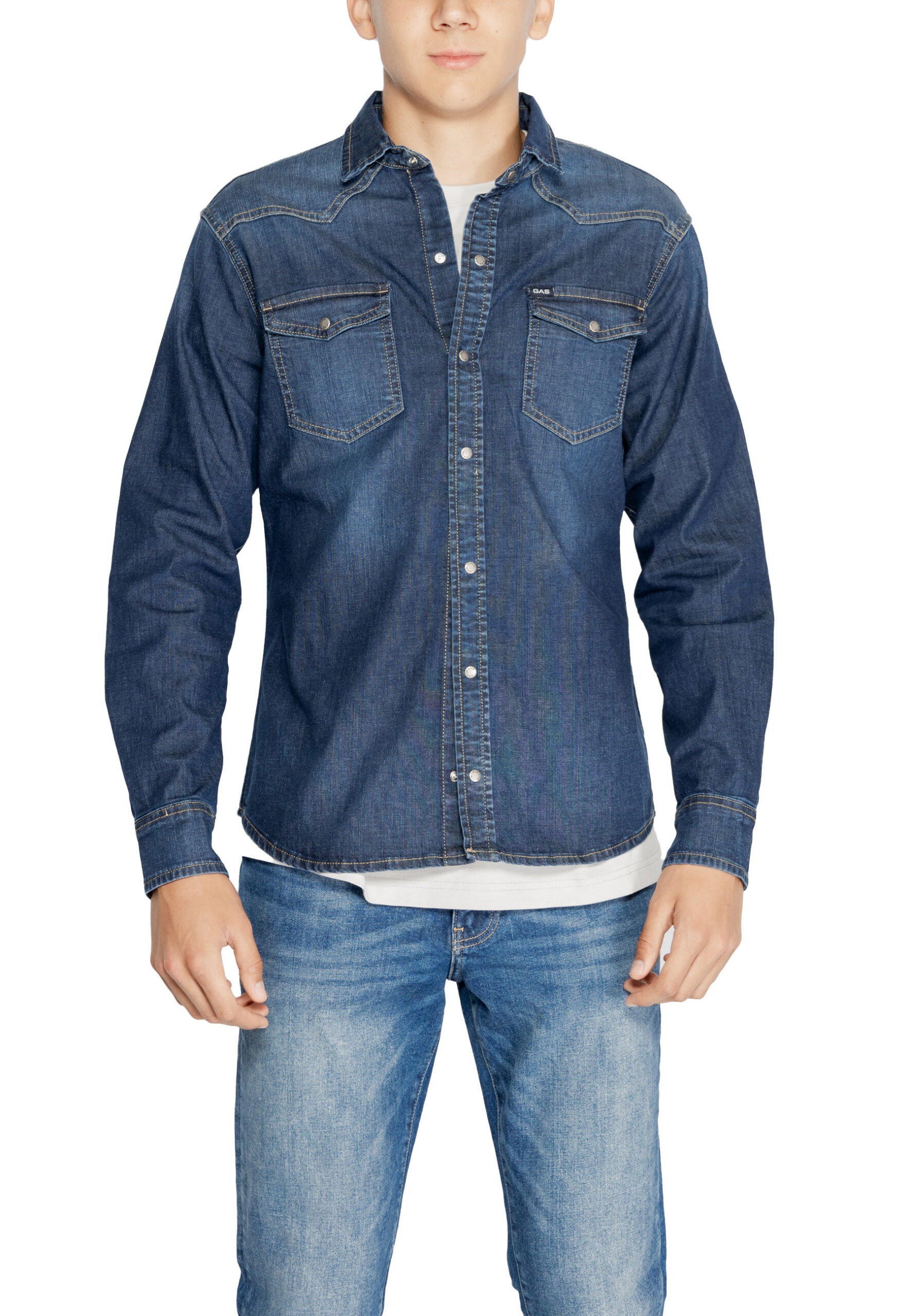 Gas Blue Denim Shirt | Regal Royce