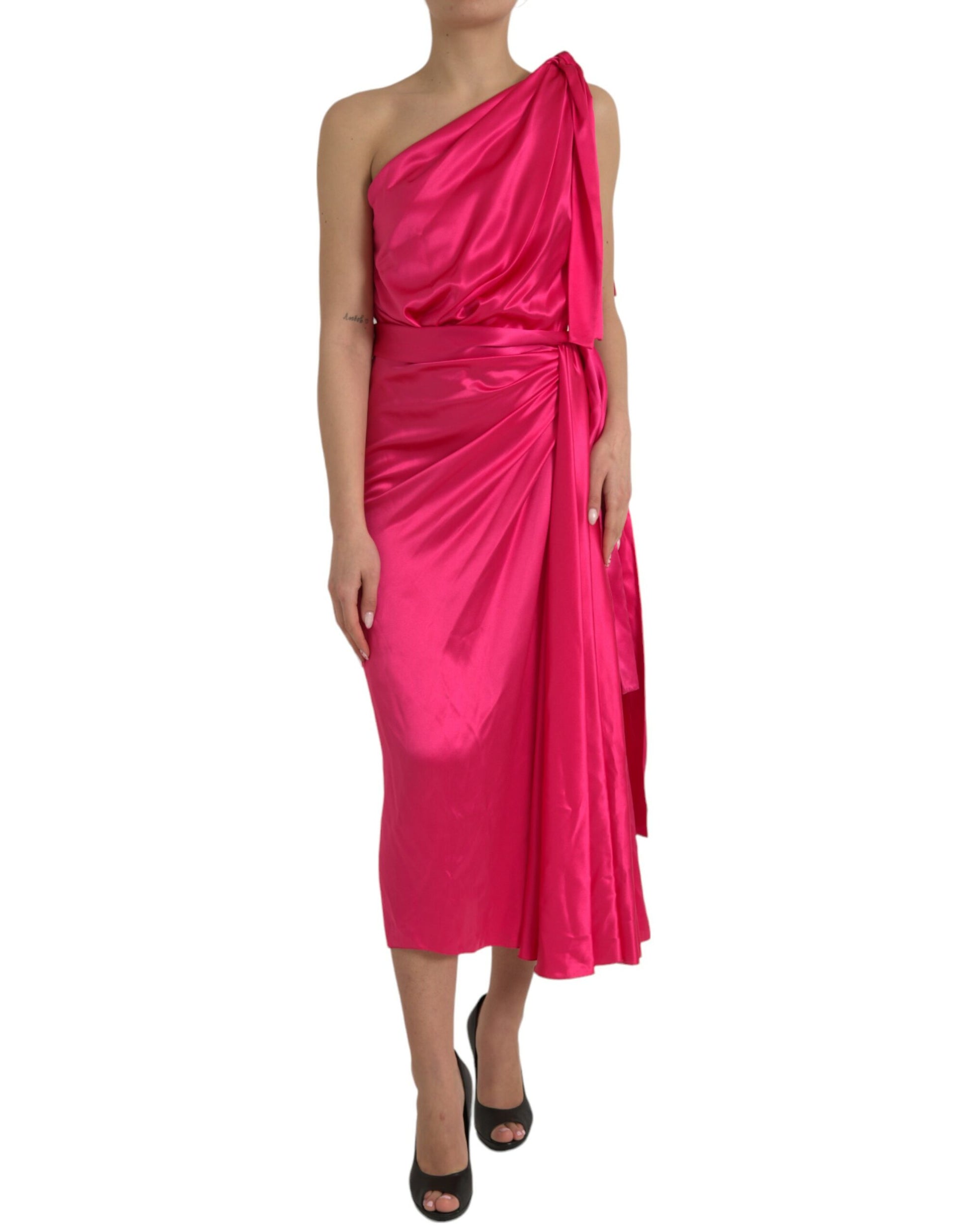 Dolce & Gabbana Fuchsia Silk Casual Dress | Regal Royce