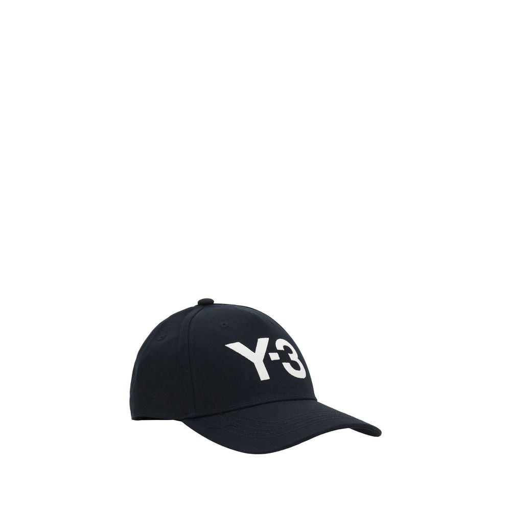 Y-3 Black Cotton Cap (Baseball Hat) | Regal Royce