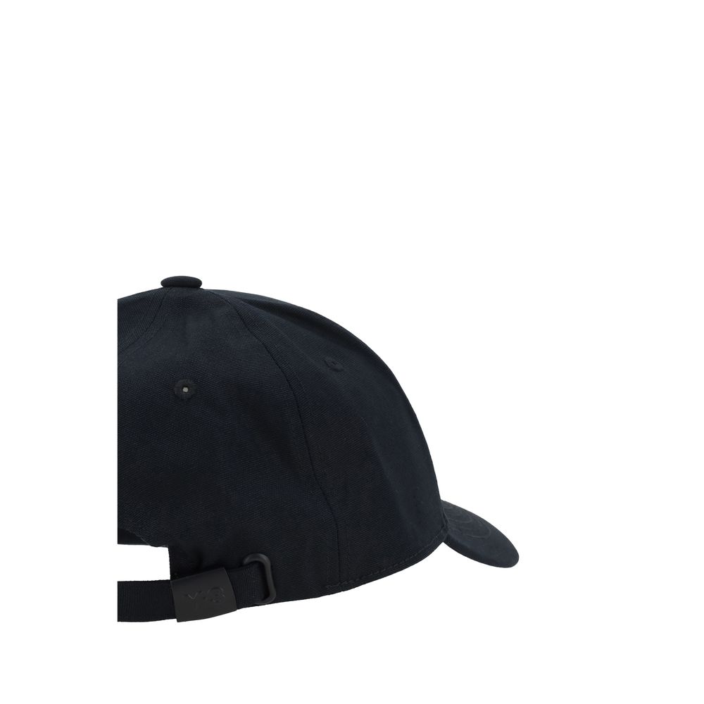Y-3 Black Cotton Cap (Baseball Hat) | Regal Royce