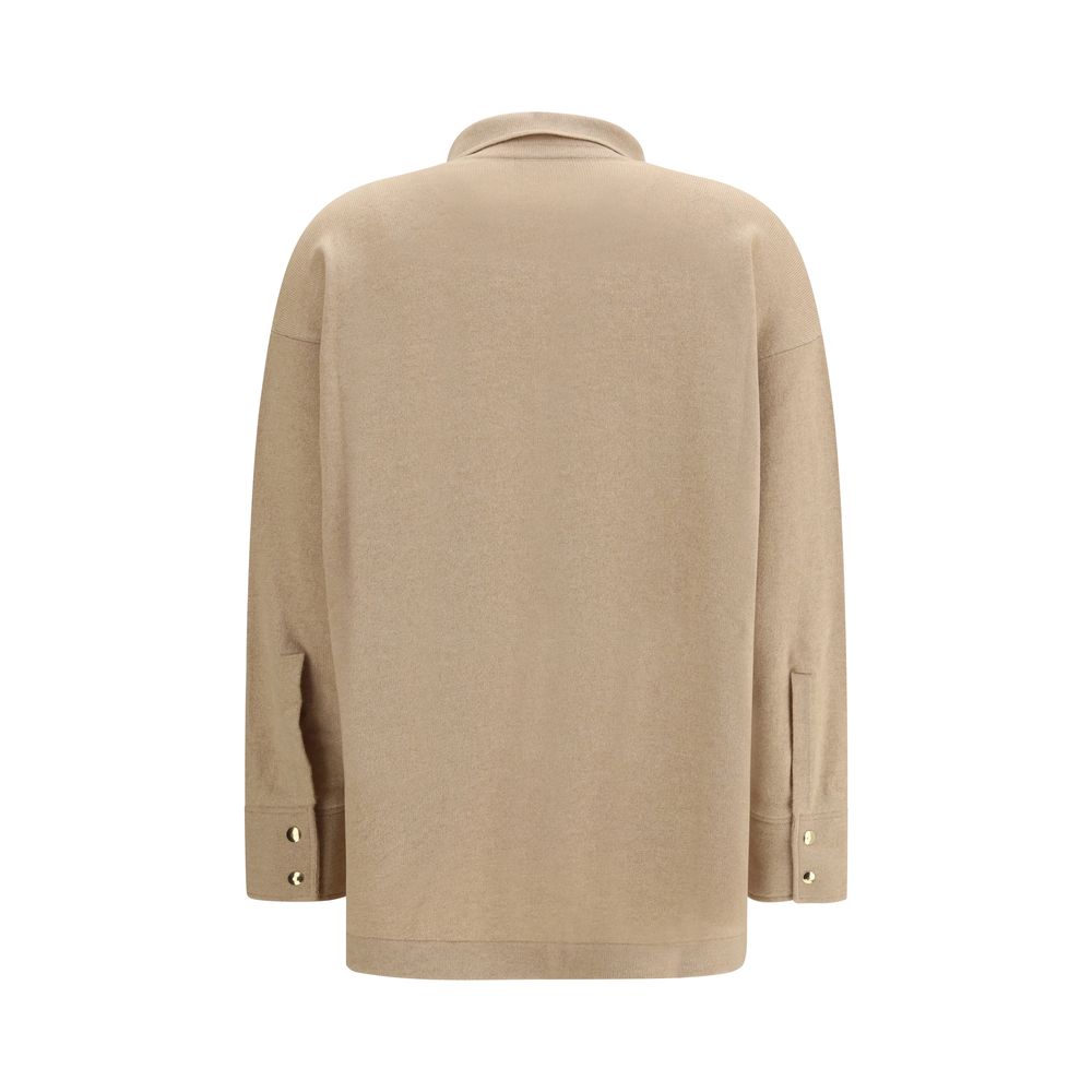 Fabiana Filippi Beige Fleece Wool Dress Shirt | Regal Royce