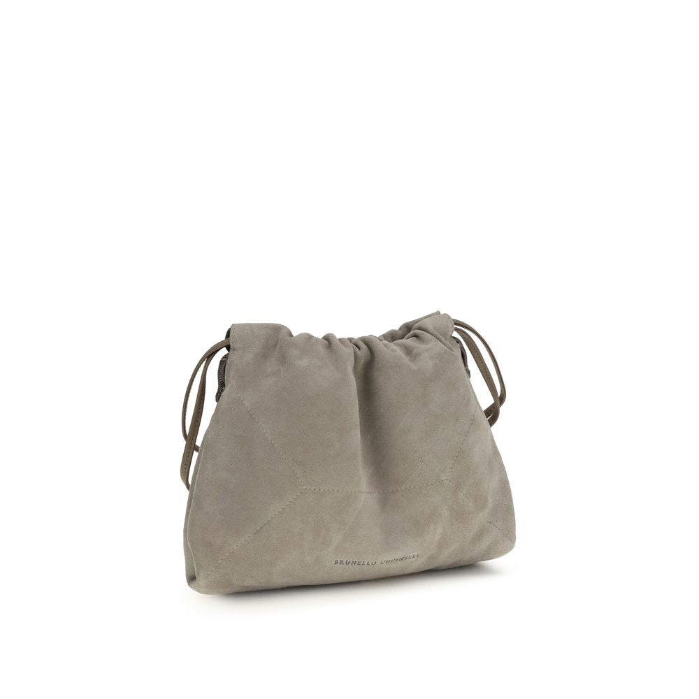Brunello Cucinelli Gray Calf Leather Bos Taurus Clutch Bag | Regal Royce