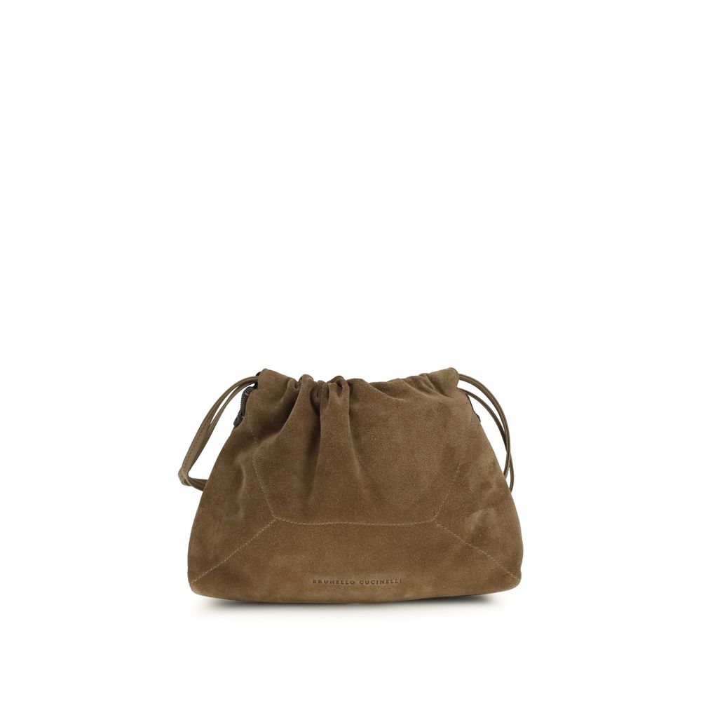 Brunello Cucinelli Brown Calf Leather Bos Taurus Clutch Bag | Regal Royce
