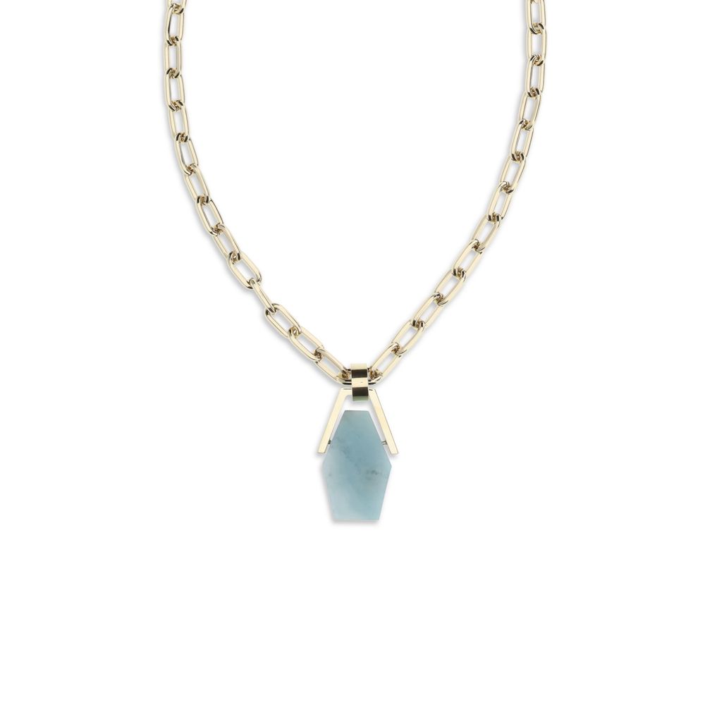 La Double J Light Blue Brass Necklace | Regal Royce