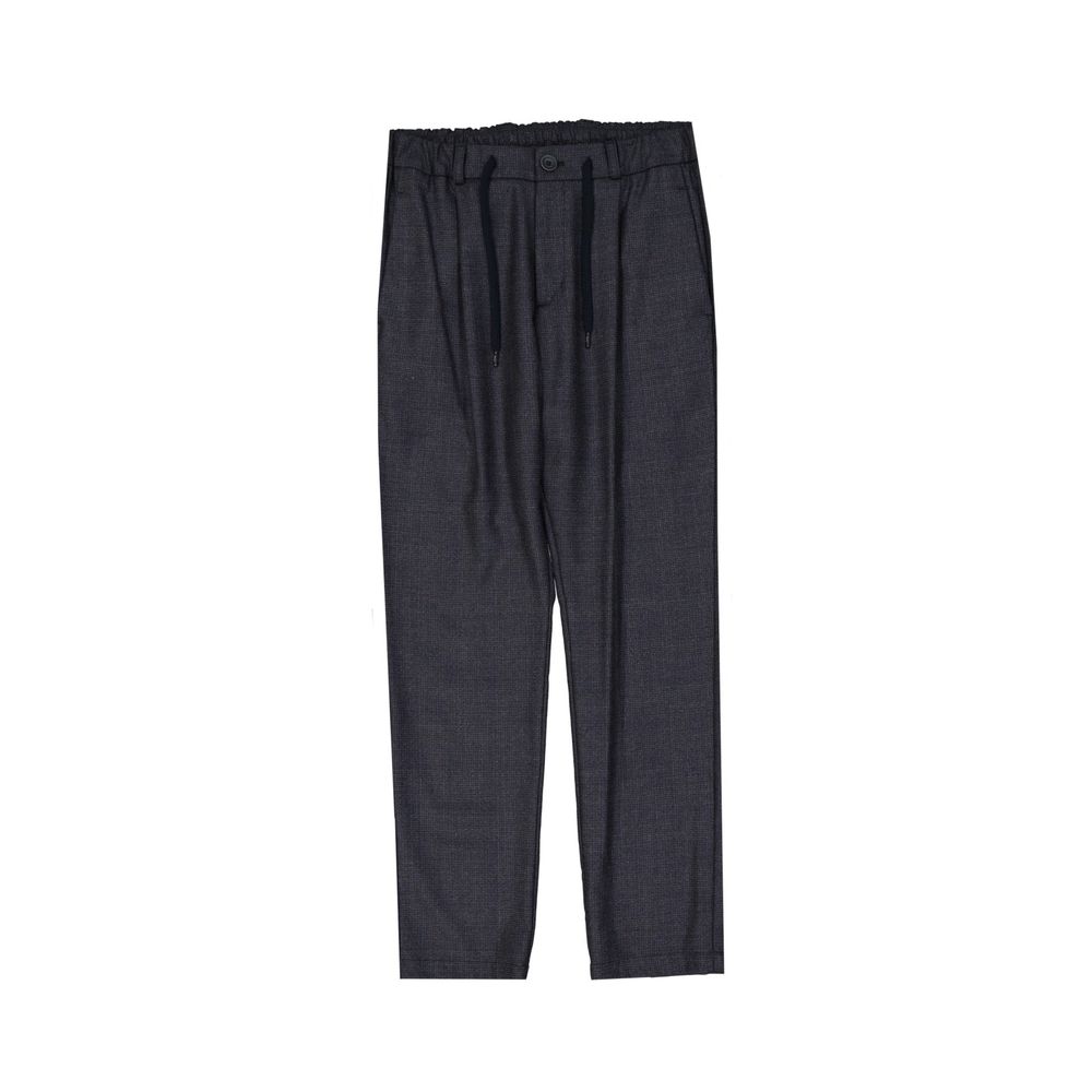 Herno Gray Virgin Wool Casual Pants | Regal Royce