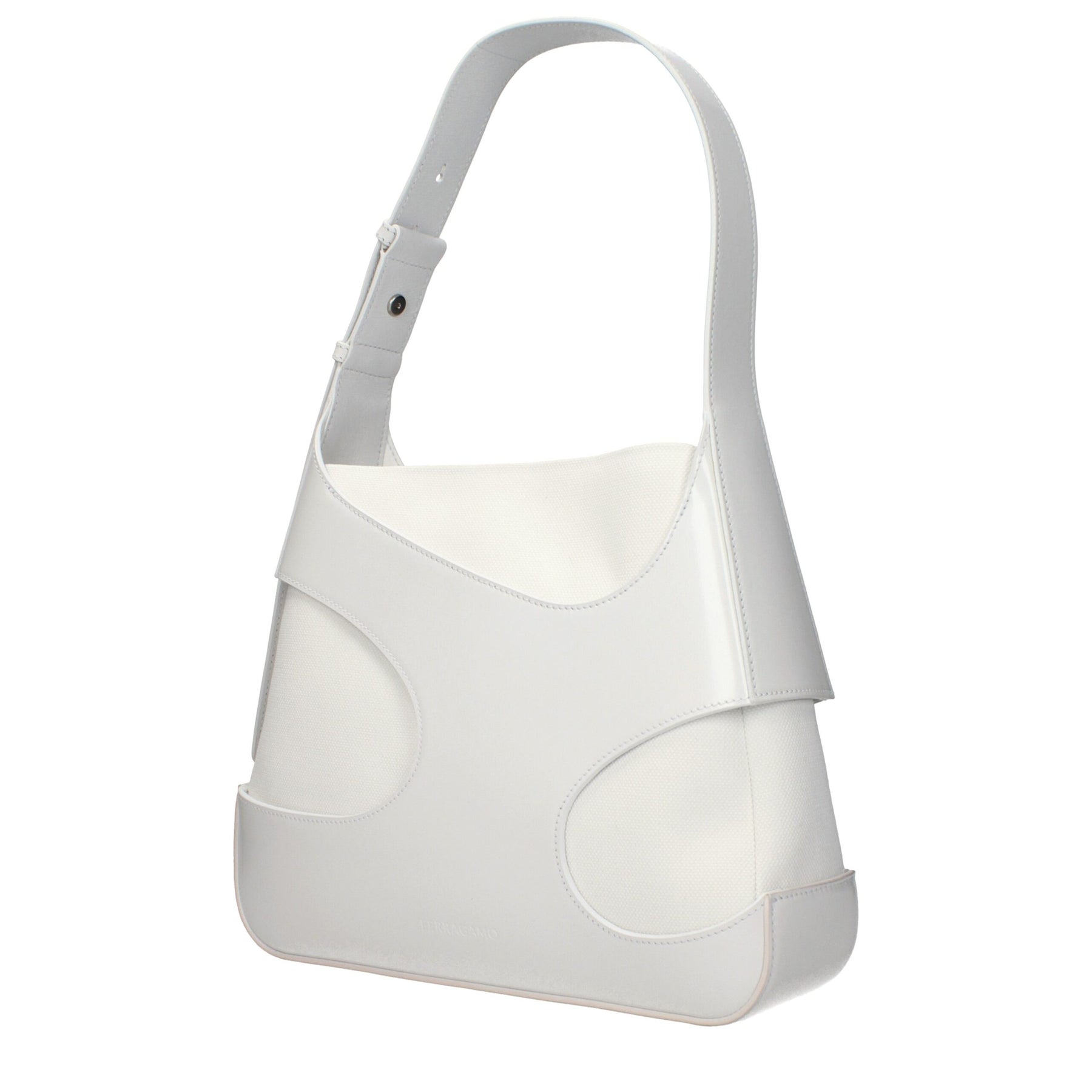 Salvatore Ferragamo White Leather Shoulder Bag | Regal Royce