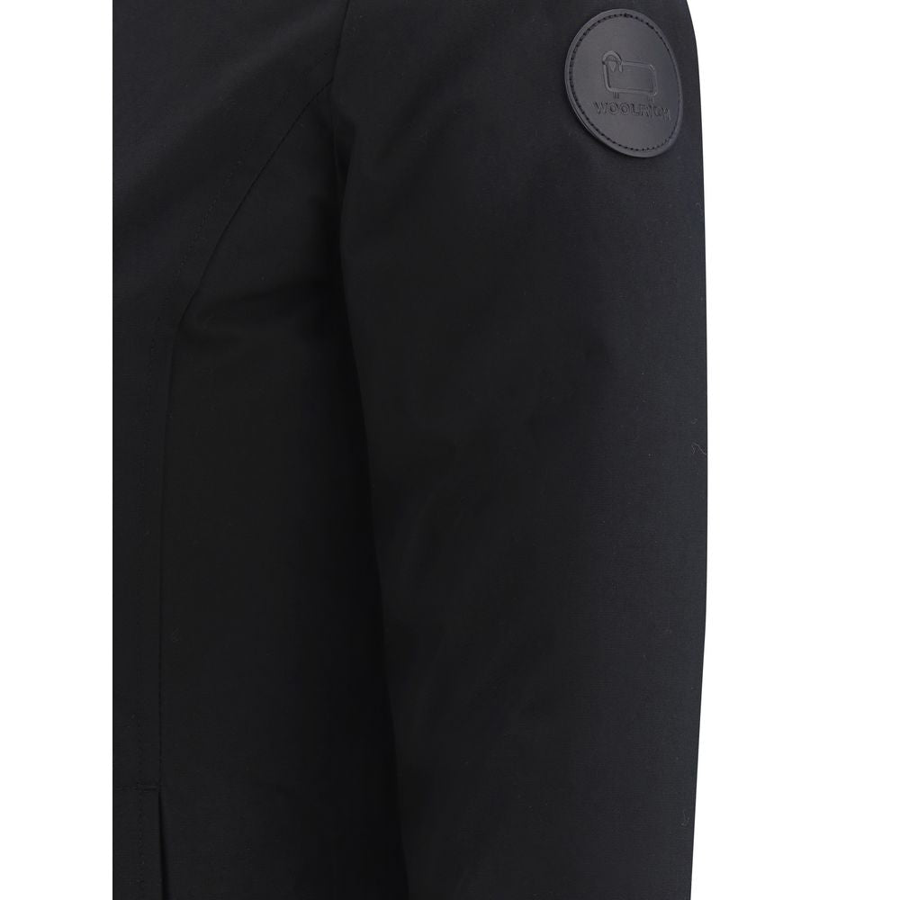 Woolrich Black Nylon Parka | Regal Royce