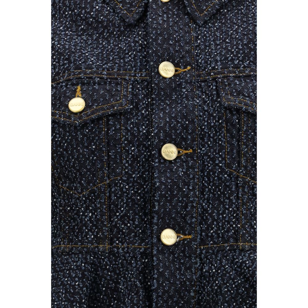 Ganni Blue Cotton Denim Jacket | Regal Royce