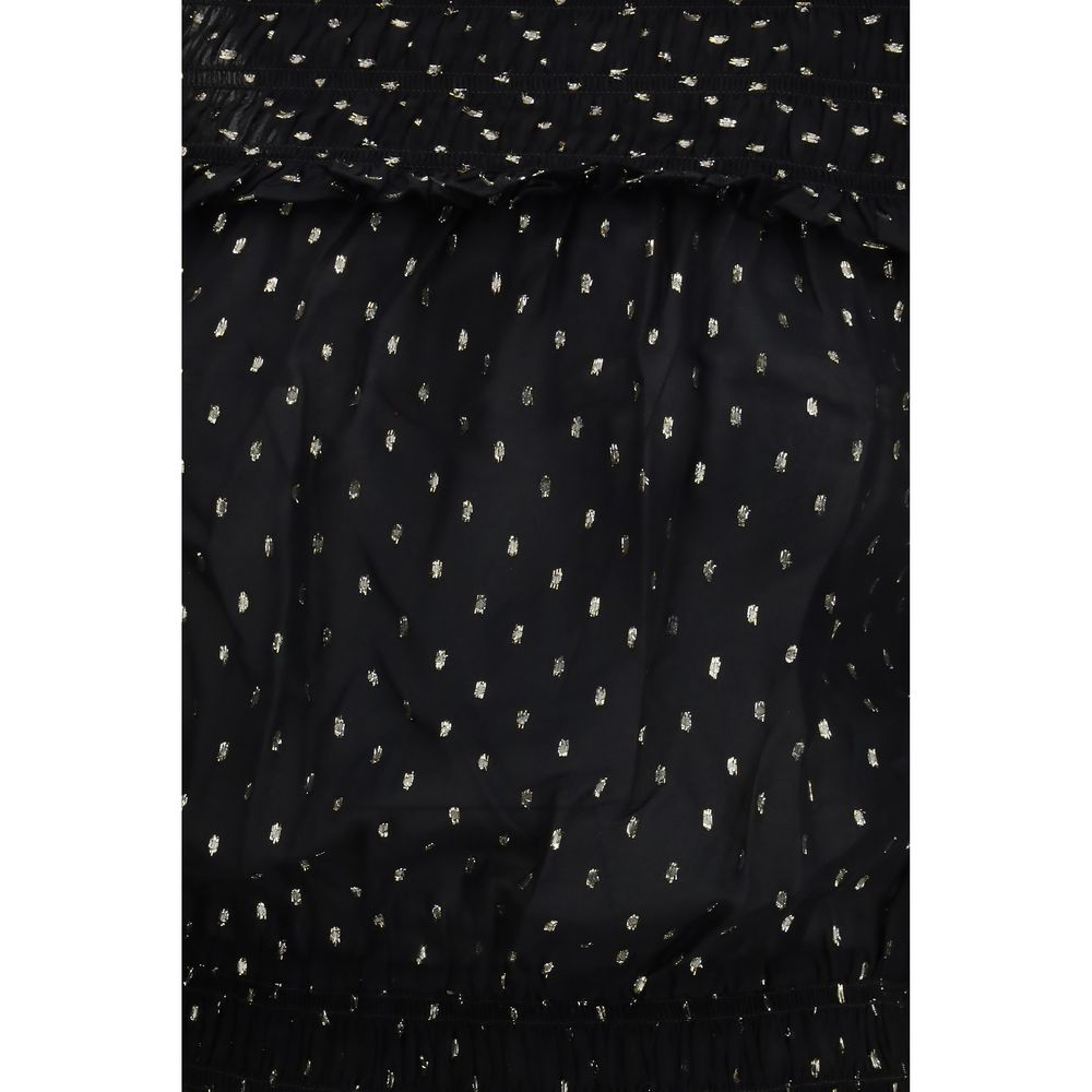 Self-Portrait Black Viscose Top | Regal Royce