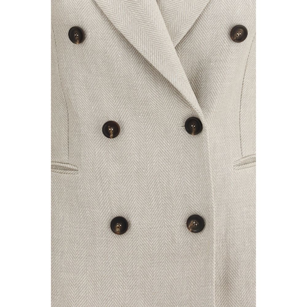 Brunello Cucinelli Beige Linen Blazer | Regal Royce