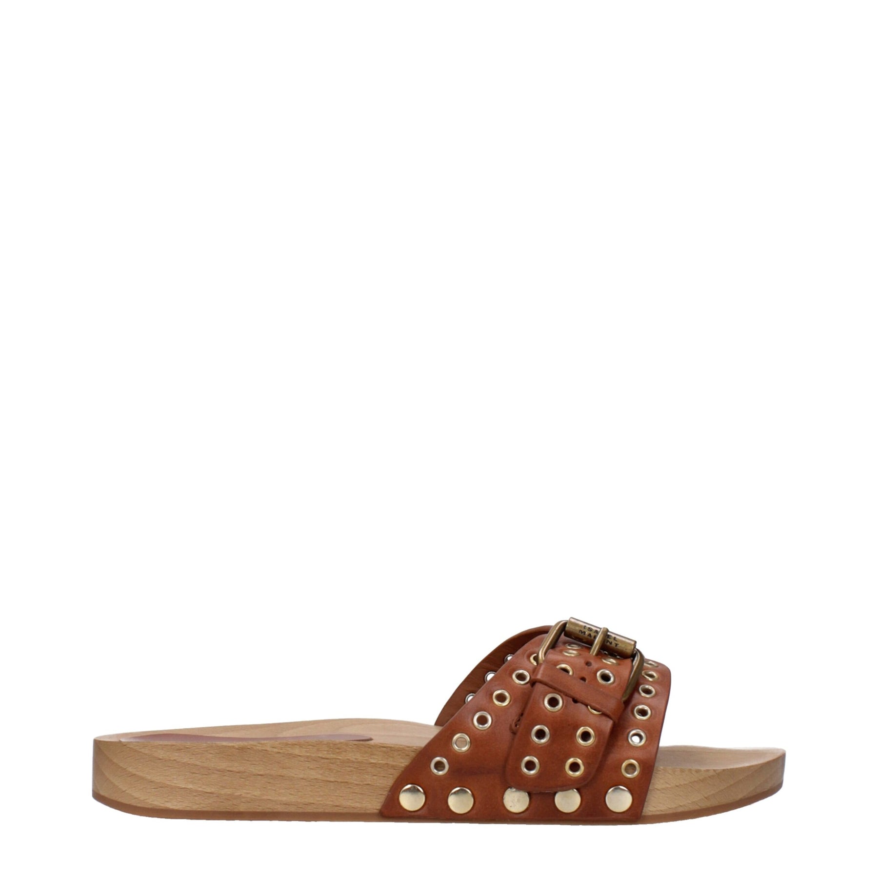 Isabel Marant Brown Leather Slippers | Regal Royce