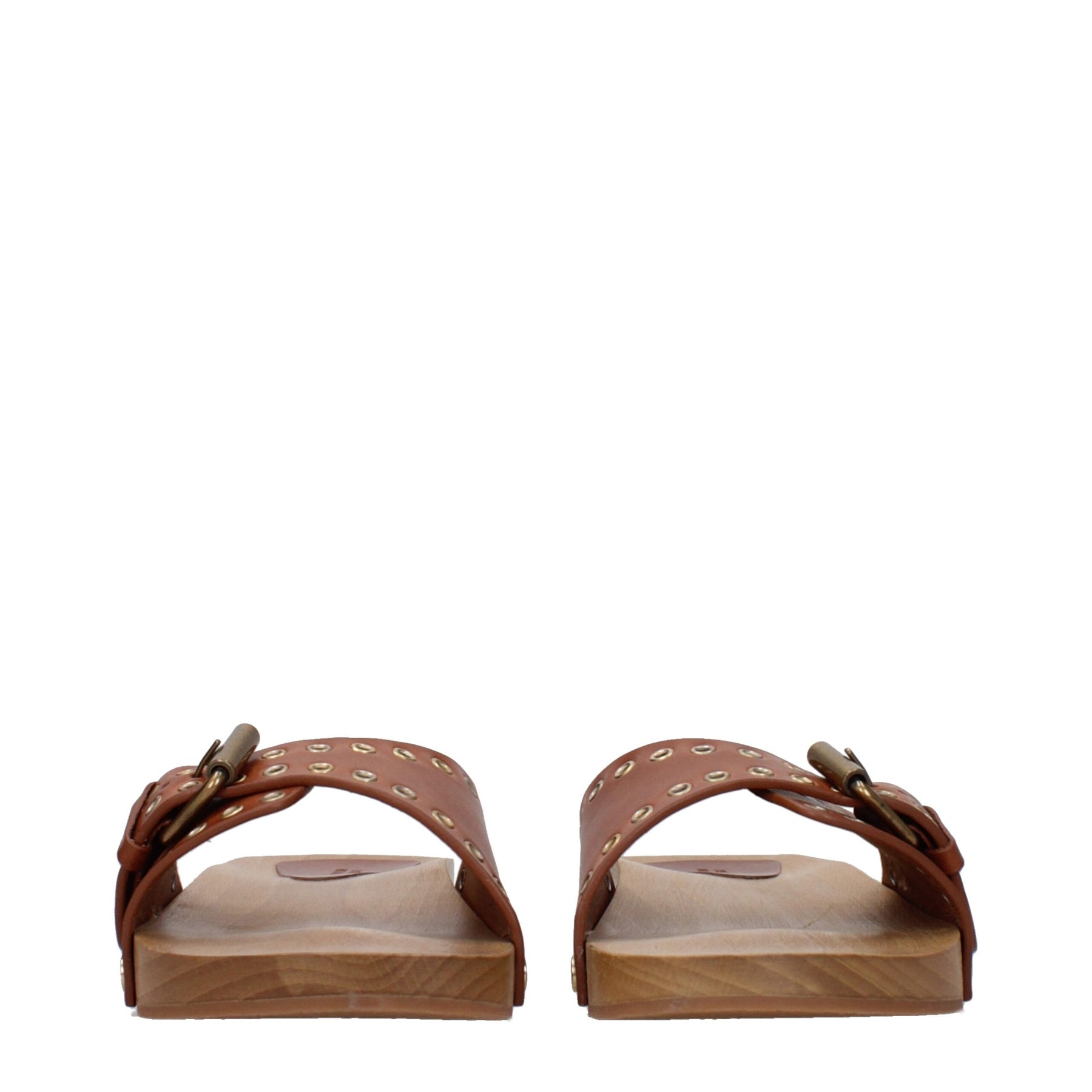 Isabel Marant Brown Leather Slippers | Regal Royce