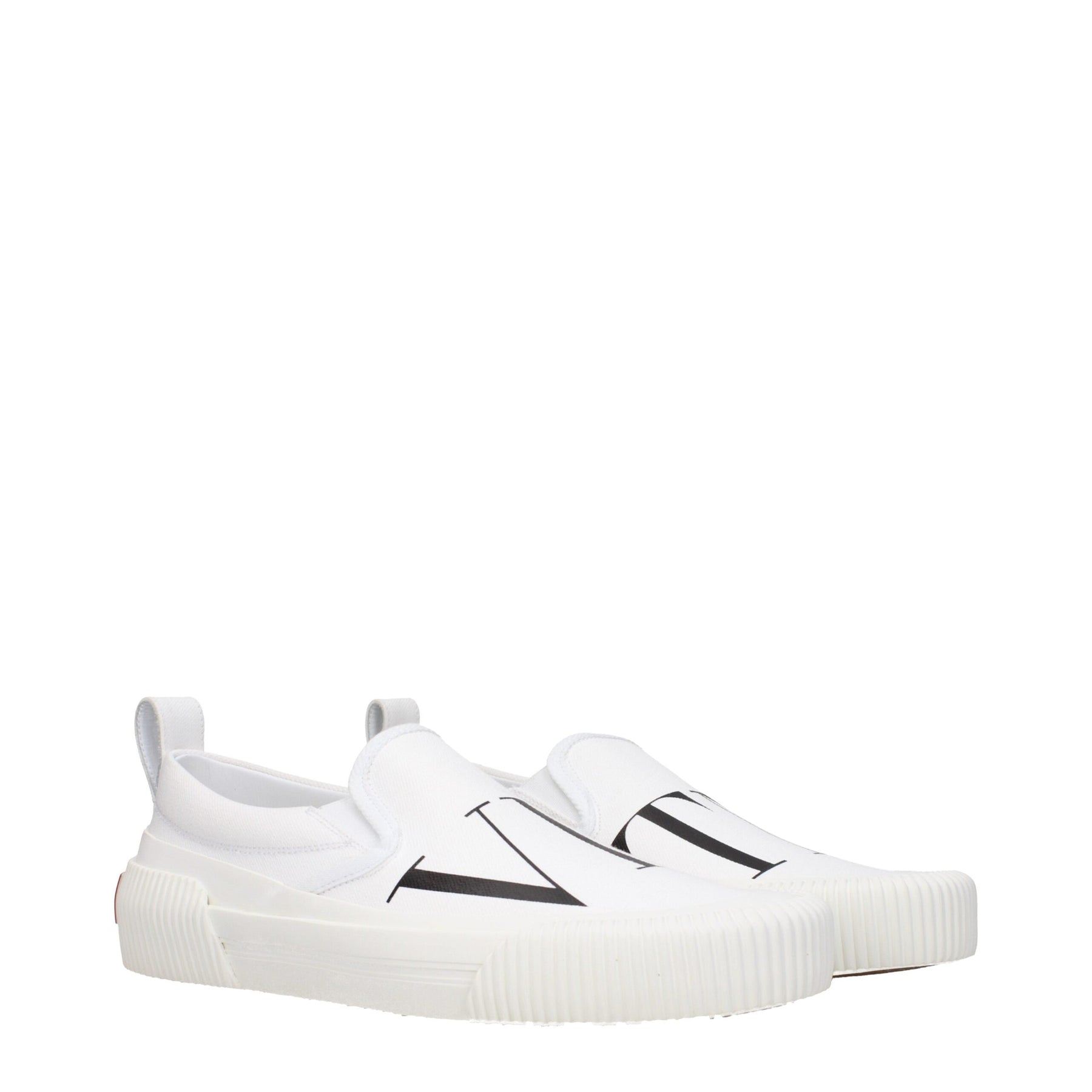 Valentino Garavani White Fabric Slip-On Loafers | Regal Royce