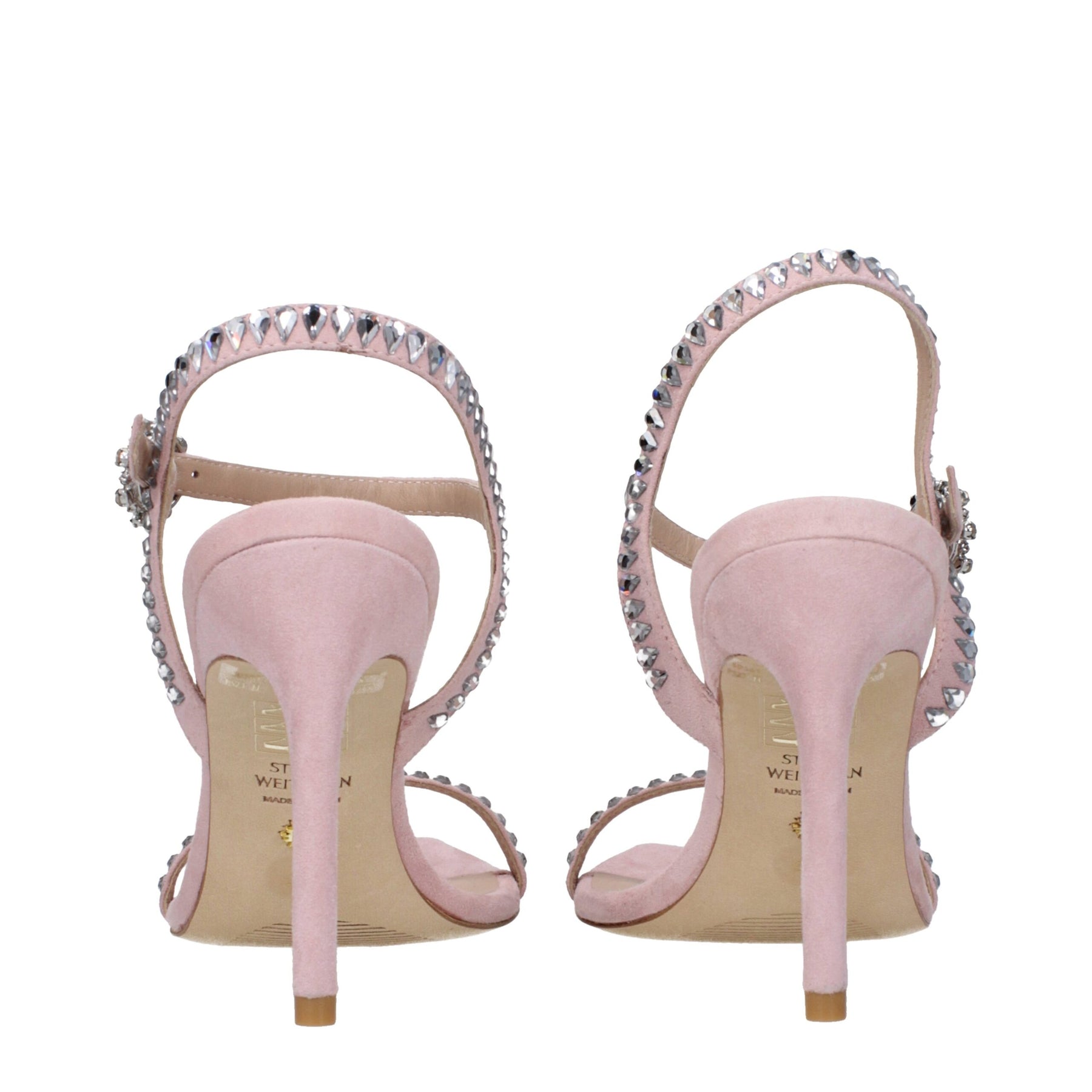 Stuart Weitzman Pink Leather Stiletto Heel Sandals | Regal Royce