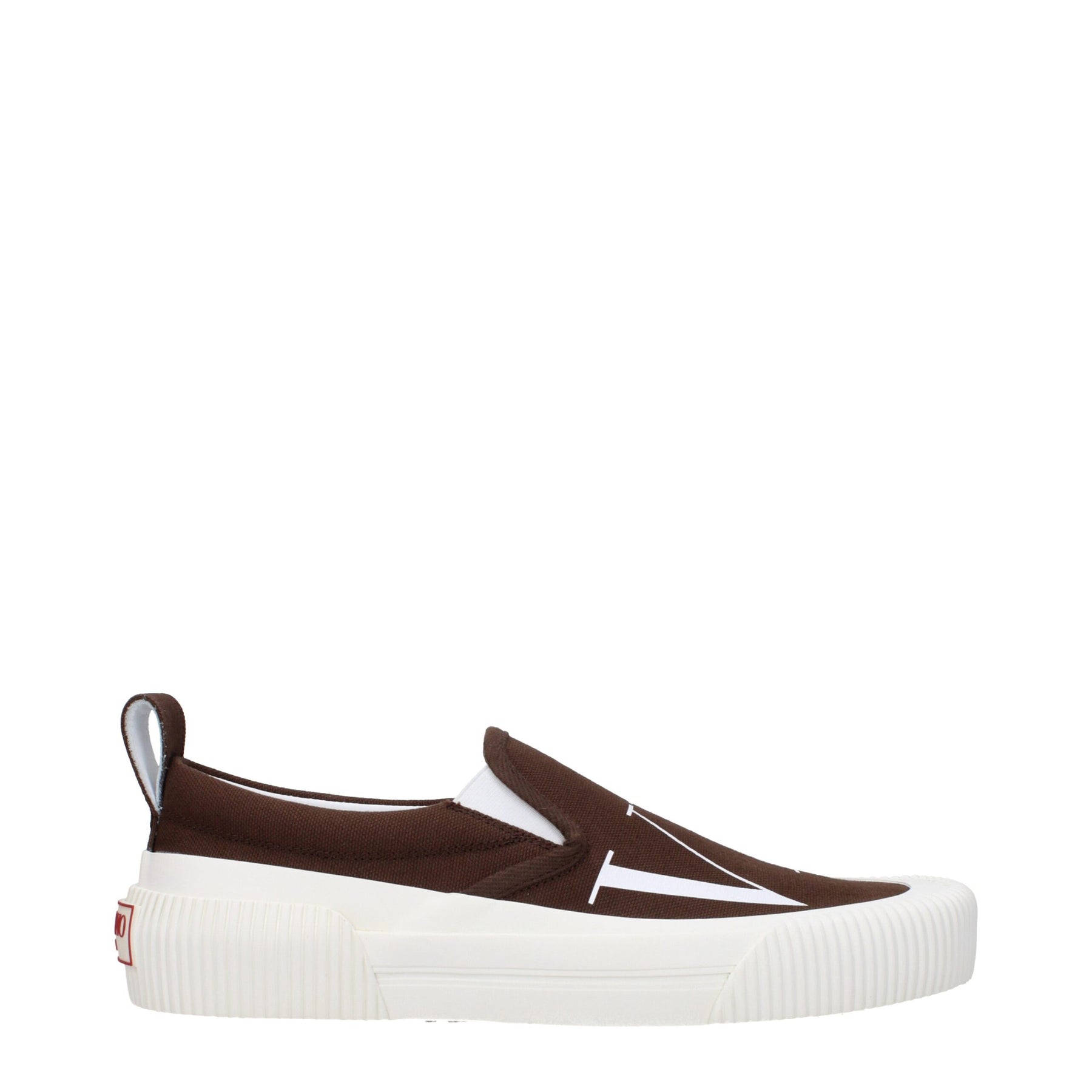 Valentino Garavani Brown Fabric Slip-On Loafers | Regal Royce