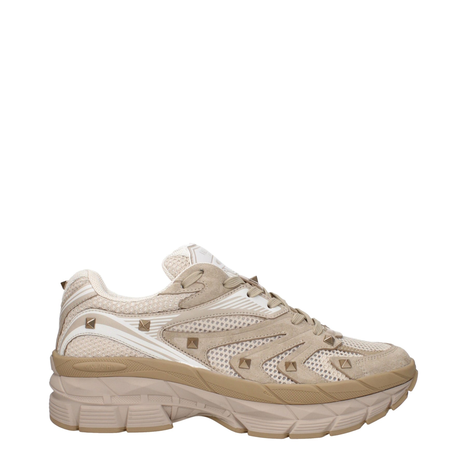 Valentino Garavani Beige Fabric Low Top Sneakers | Regal Royce