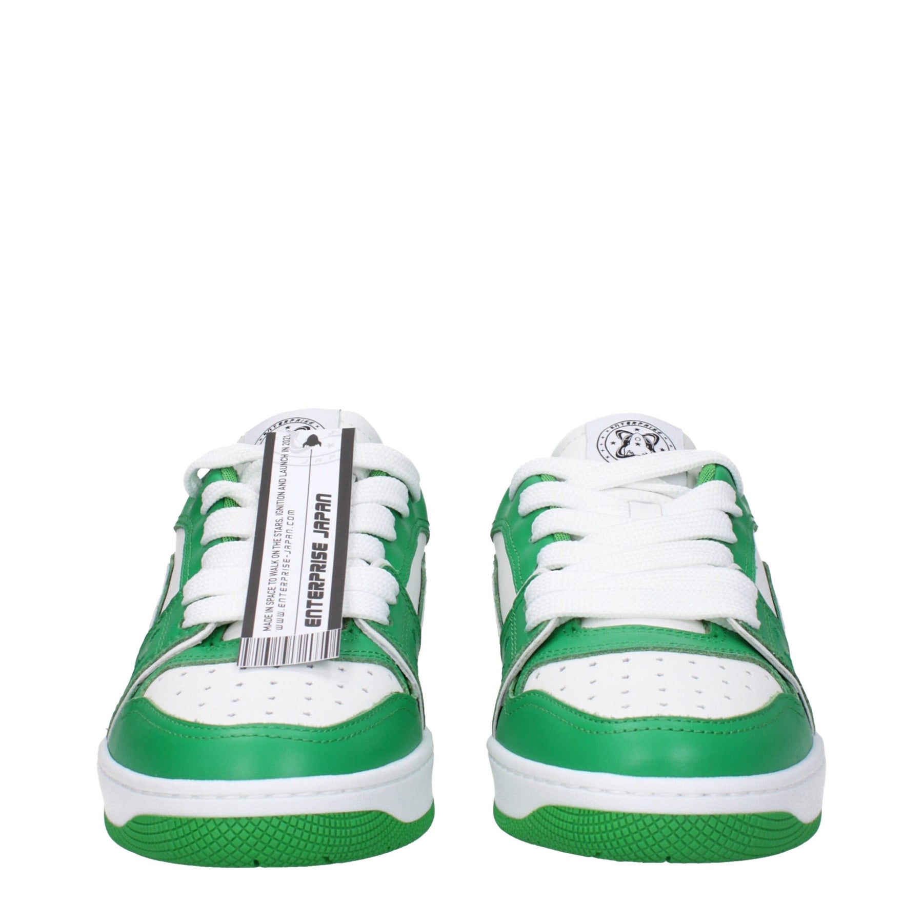 Enterprise Japan Green Leather Low Top Sneakers | Regal Royce