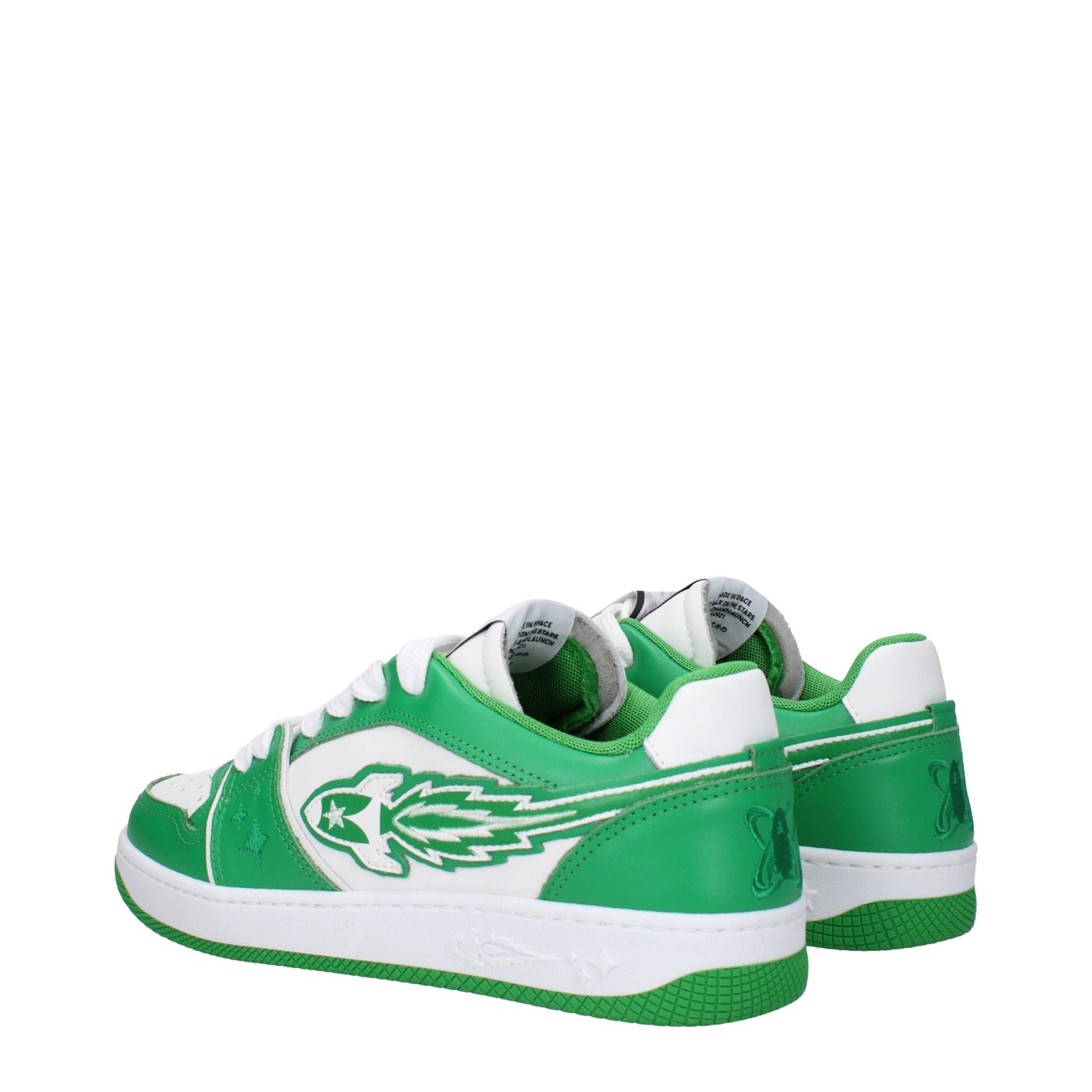 Enterprise Japan Green Leather Low Top Sneakers | Regal Royce