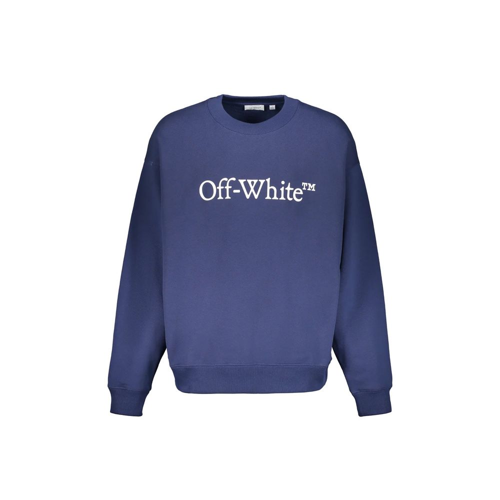 Off-White Blue Cotton Sweatshirt | Regal Royce