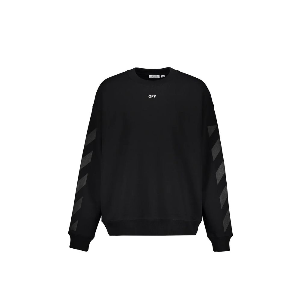 Off-White Black Cotton Sweatshirt | Regal Royce